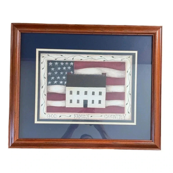 Vintage Signed Cindy Shamp Americana Classy Frame - Picture 3 of 3